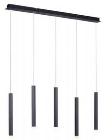 Leuchten Direkt 15205-18 - LED Csillár zsinóron BRUNO 5xLED/4,8W/230V fekete