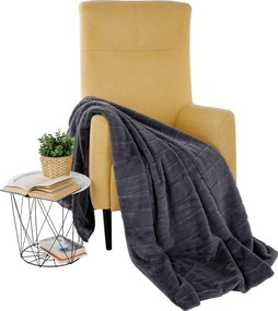 Füles fotel, sárga/fekete, SAMY