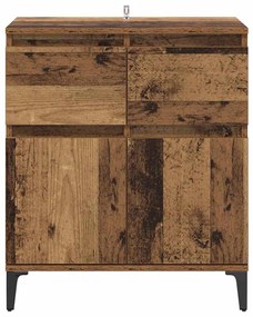Széf fiókkal Öreg fa 60 x 35 x 70 cm Műszaki fa és vas