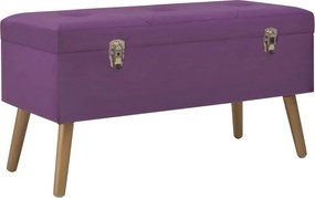 vidaXL lila bársonypad tárolórekesszel 80 cm