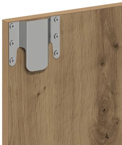 Piperebútor Tükrökkel Művészi tölgy MDF, Üveg 60 x 31.5 x 62 cm