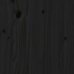 fekete tömör fenyőfa fali fejtámla 147 x 3 x 60 cm
