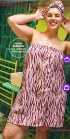 Avon Turban rózsaszín Spa mikroszálas gombos