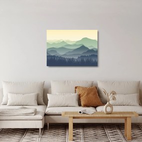 Üveg kép - Forest Mountain (70x50 cm)