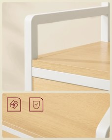 Kabátállvány cipőpaddal, 2 fiók, 10 akasztó, matt arany tölgy