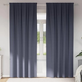 Függönyök 2 pcs Antracitszürke 245 x 140 cm Poliészter