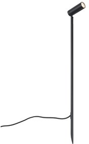 Földbe szúrható spotlámpa fekete 80 cm állítható LED-del IP65 kábellel és dugóval - Carl