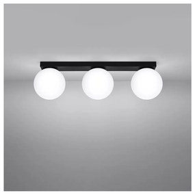 Fekete mennyezeti lámpa üveg búrával ø 12 cm Umerta – Nice Lamps