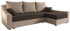 Sarok ülőgarnitúra Opal L (sötétbarna + bézs) (J). 1057312