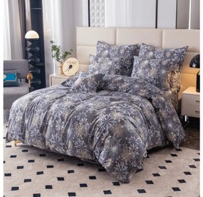 Flanel mikroszálas ágyneműhuzat VLOČKA kékesszürke Ágyneműhuzat mérete: 2 db 70 x 90 cm | 200 x 220 cm