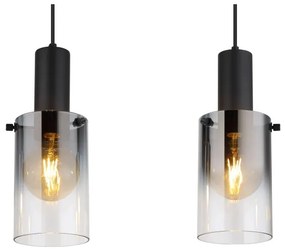 Globo 15907-3H - Csillár zsinóron FLORENTINA 3xE27/40W/230V fekete