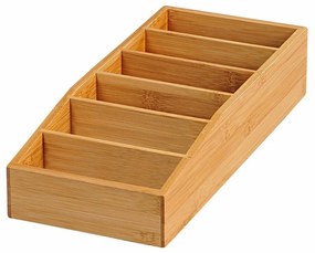 Kesper 70822 Univerzális bambusz szervező 6rekesz, 15 x 7 x 35 cm