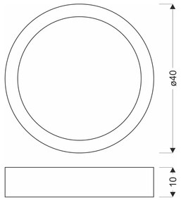 Fehér-natúr színű LED mennyezeti lámpa ø 40 cm Lazio – Candellux Lighting