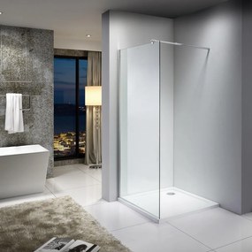 Viva AQUA Max WALK IN zuhanyfal - 8 mm vízlepergető víztiszta üveg - 120 x 200 cm