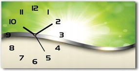 Üveg falióra Zöld absztrakt 60x30 cm