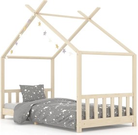 vidaXL tömör fenyőfa gyerekágy-keret 90 x 200 cm