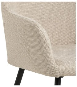 Bézs kárpitozott karfás étkezőfotel szett 2 db-os Lizzy – Actona