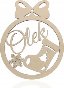 Nagy Fa Karácsonyi gömb Bármilyen Név Mikulás Cipő Decoupage