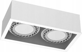 Fehér téglalap alakú falra szerelhető spot lámpatest Cage 1274 Antigo