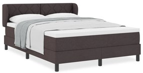 Boxspring Ágy Matrac nélkül Sötétbarna 160x200 cm Szövet