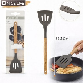 Konyhai Lapát Szilikonból, Fa Nyéllel