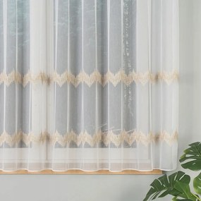 Hímzett Függöny Ólommal 160cm fehér, arany mintával