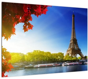 Kép - ősz Párizsban (üvegen) (70x50 cm)