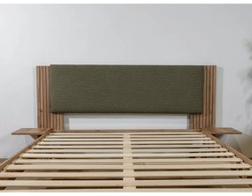 Zöld franciaágy ágyráccsal 140x190 cm Lior – Bobochic Paris