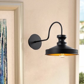 Berceste 182BLACK-A fekete fém falilámpa
