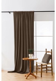 Barna sötétítő függöny VELVET 140x270 cm Felfüggesztés: Hullámos sínszalag