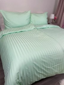 Damaszt zöld lepedők TiaHome - 1x Párna 90x70cm, 1x Paplan 140x200cm