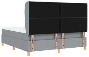 Bonellrugós Ágy Matrac Könnyű Szürke 180x200 cm Szövet