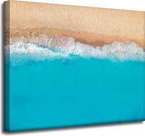 Vászonkép Tengerpart Víz Hullámok Kék 50x40 cm Ideális ajándék