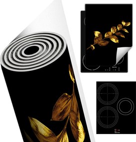 Tűzhelyvédő Szőnyeg Asztali Dekoráció 40x52 fekete arany virág