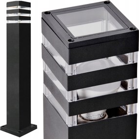 Kerti Lámpa Kültéri Lámpatest Álló Oszlop E27 74cm IP44 Grafit Texas