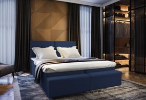 MELISA kárpitozott boxspring ágy, 140x200, sawana 80 + topper