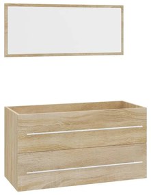 3 részes sonoma tölgy színű fürdőszobai bútorgarnitúra