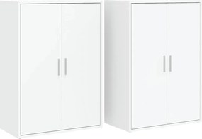 vidaXL 2 db fehér szerelt fa tálalószekrény 60 x 31 x 84 cm
