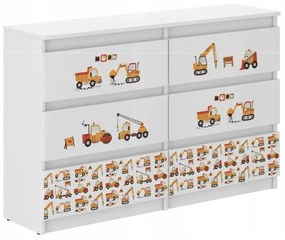 Gyerek komód kisépítőknek, 77 x 30 x 120 cm