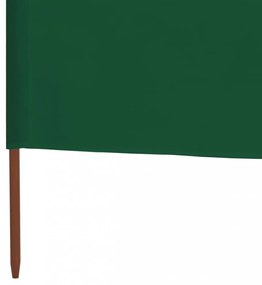 zöld szövet 3-paneles szélfogó 400 x 160 cm