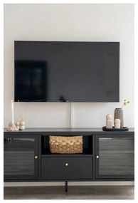 Fekete fém TV-állvány 150x60x35 cm Dalby – House Nordic