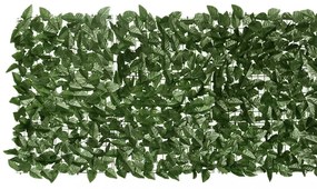 sötétzöld leveles erkélyparaván 600 x 75 cm