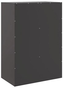 fekete acél magasszekrény 67x39x95 cm