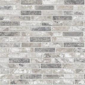 Dekoratív Tégla Fali Tapéta Szürke Papír