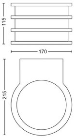 Philips 17401/93/P0 - Hue LUCCA LED kültéri lámpa 1xE27/9,5W/230V IP44