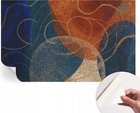 Mosható öntapadós fotótapéta étkezőbe Színes formák 416x254 cm