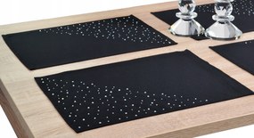 Dekorációs alátét Krystal 30x40 2 db fekete