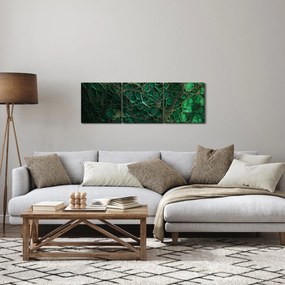 Kép - Zöld mikroszkópos kép (órával) (90x30 cm)