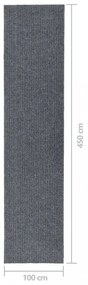szürke koszfogó futószőnyeg 100 x 450 cm