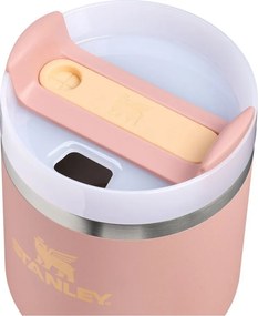 Barackszínű rozsdamentes acél termosz szívószállal 600 ml Quencher H2.O FlowState™ Tumble Peach Rose – Stanley